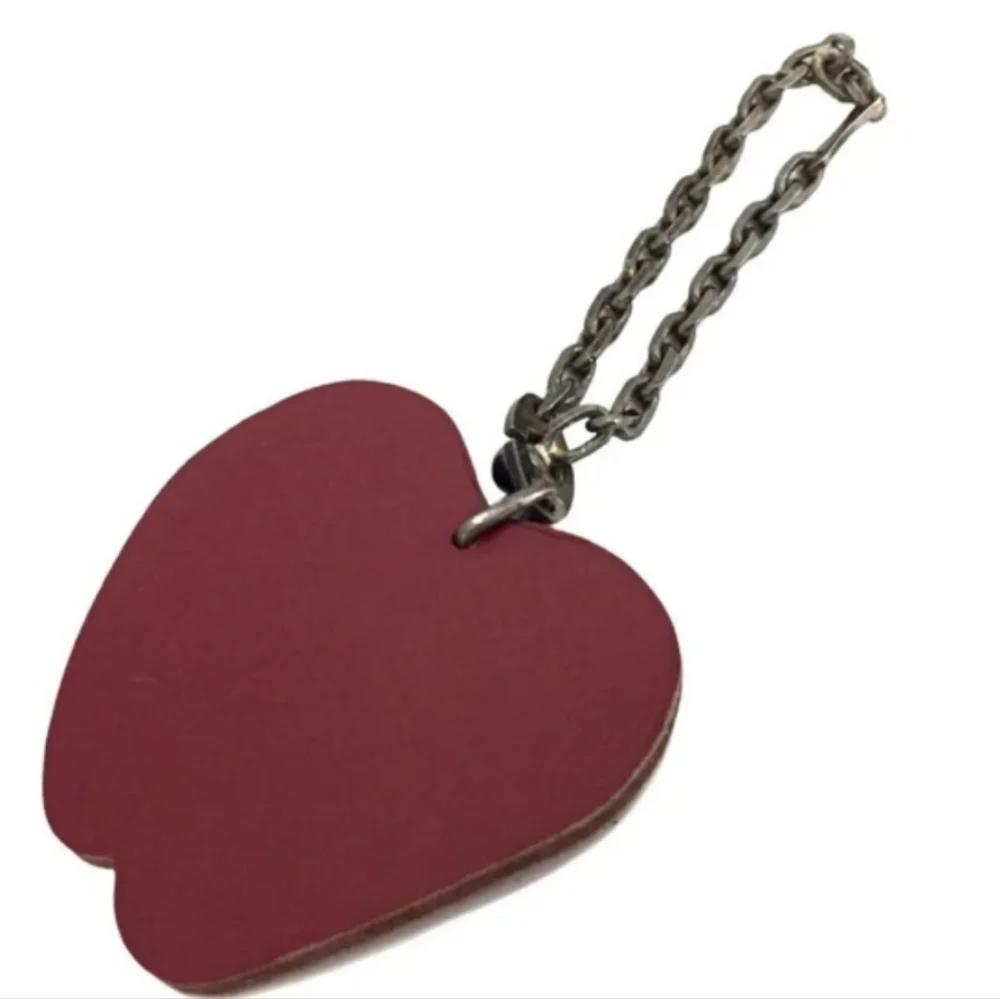 HERMES APPLE MOTIF LEATHER FRUIT BAG CHARM
